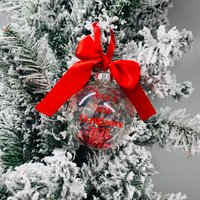 Personalisierte Kugel, Weihnachtsverzierung, Babys Erstes Weihnachten von LavenderEight