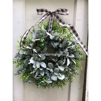 Eukalyptus Kranz/ Lammohr/ Wohndeko/ Bauernhaus/ Türkranz von Lavenderheartwreaths