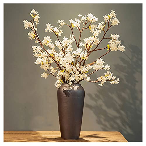 Künstliche Blumen Kunstblumen Winterorchidee Simulation Gefälschte Blumen Wohnzimmer Veranda Dekoration Balkon Seide Trockenstrauß Vase (A) von Lavendre