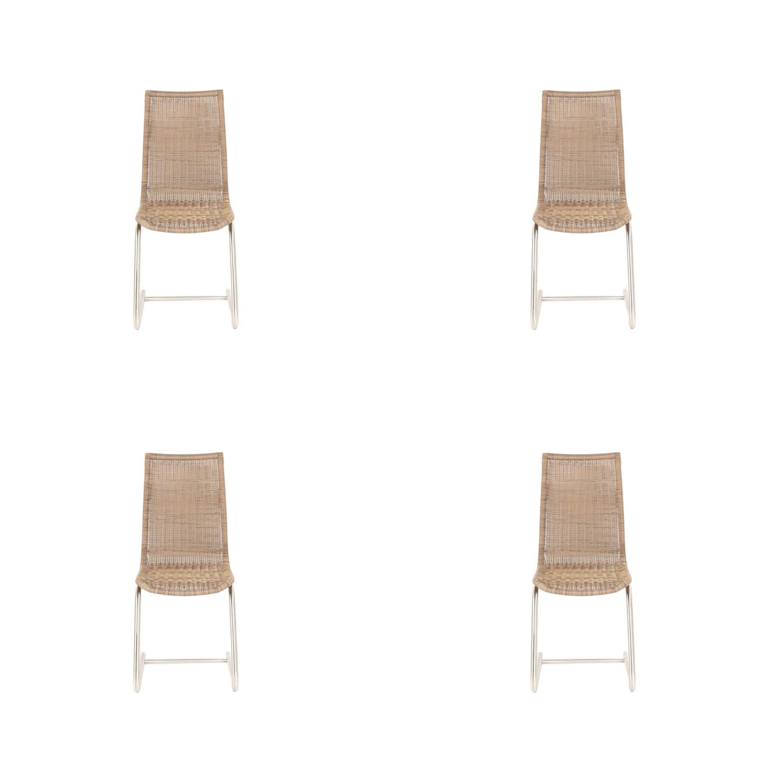 4er Set Freischwinger Jenny Vollgeflecht Macchiato Hellbraun Beige Untergestell ... 4er Set Freischwinger Jenny Vollgeflecht Macchiato Hellbraun Beige Untergestell ... von Lavida