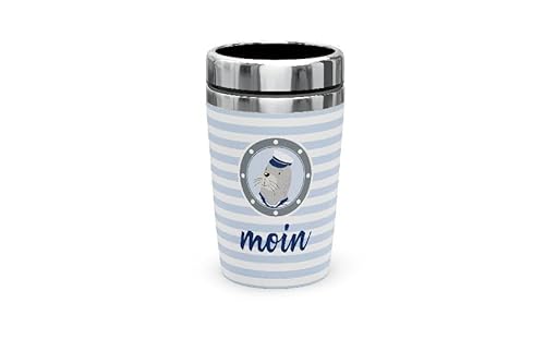Lavida Zeit für Dich Thermobecher to go 250 ml, maritim, moin, Robbe von Lavida