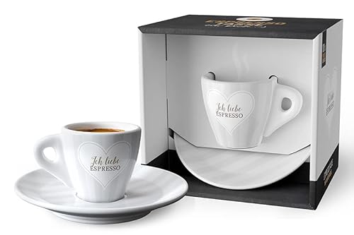 laVida, Espresso-Tasse mit Unterteller, "Ich liebe Espresso" von Lavida