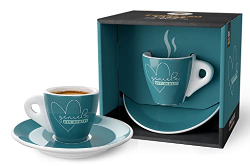laVida Espresso-Tasse mit Unterteller Genieße den Moment von Lavida