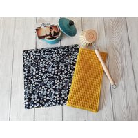 2Er Set Spültuch Spüllappen Putztuch Baumwolle Waffelpique Gänseblümchen von Lavietido