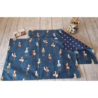 2Er Set Tischset Platzdeckchen Stoff Genäht Wendbar Maritim Möwe Blau von Lavietido