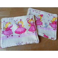 2Er Set Waschtücher Waschlappen Feuchttücher Prinzessin Fee Rosa von Lavietido