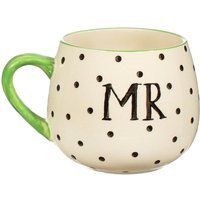 Grün Und Schwarz Polka Dot Mr Becher Mit Henkel Tasse Geburtstag Geschenk Für Tee Kaffee Liebhaber Spotted Zitat Sein Ihr Hochzeitsgeschenk von LaviniasTeaParty