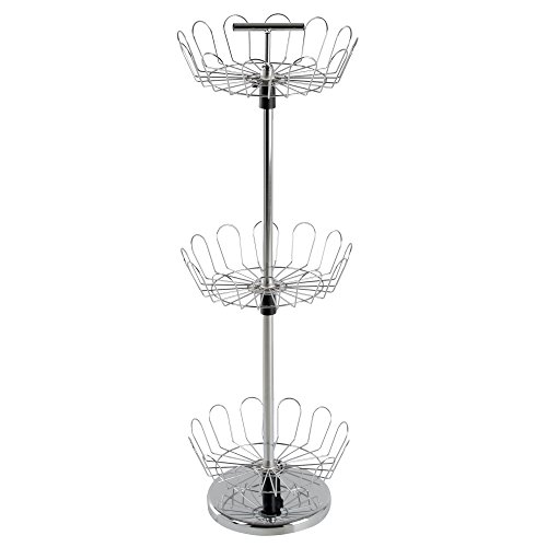 Lavish Home Three Tier Revolving Shoe Tree Orgainzer Rack with Chrome Finish by Lavish Home Three Tier Revolving Shoe Tree Orgainzer Rack with Chrome Finish by von Lavish Home