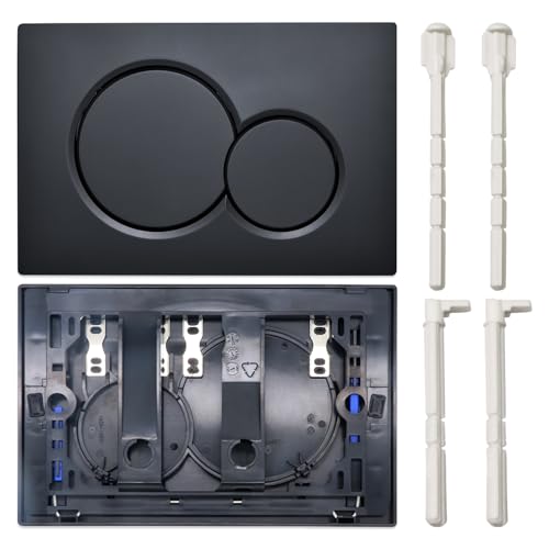 LavishStream Versteckte Wassertankplatte, kompatibel mit Sigma01-115.770.11.5, schlankes Design, langlebiger Kunststoff, einfache Installation, effiziente Reinigung, Doppelspülung (mattschwarz) von LavishStream