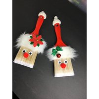 Weihnachtsmann | Weihnachtsmannes Helfer Pinsel Weihnachten Weihnachtsdekor Wichtel Geschenkbörse Wandbehang von LavonnasCraftyNest