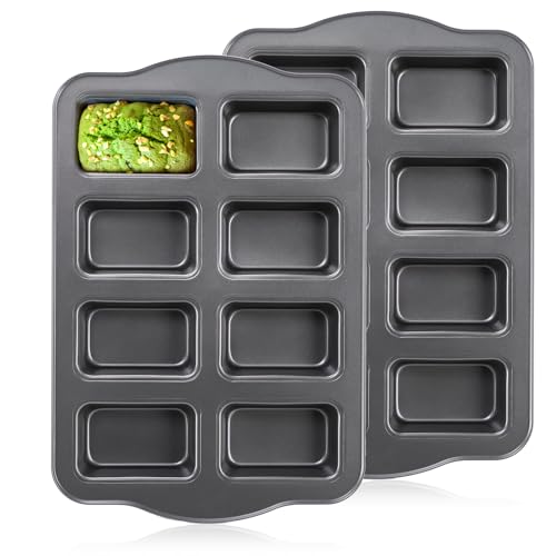 Lawei 2 Stück Mini Kastenform für 8 Kuchen Mini längliche Kuchenform 36 x 24 cm Antihaft Minikuchenform Brownie Backform für Muffin Kuchen Brötchen Lawei 2 Stück Mini Kastenform für 8 Kuchen Mini längliche Kuchenform 36 x 24 cm Antihaft Minikuchenform Brownie Backform für Muffin Kuchen Brötchen von Lawei