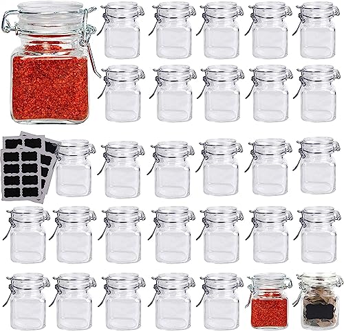 Lawei 30 Stück Einmachgläser 100ml Mini Luftdichte Drahtbügelgläser Frischhaltendosen Gläser mit Bügelverschluss Vorratsglas für Marmelade Tee Gewürz Kaffee von Lawei