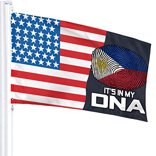 Flagge 3 x 5 Philippinen It's In My DNA 100% Polyester einlagige durchscheinende Flaggen 90 x 150 cm – Banner 3' x 5' von Lawenp