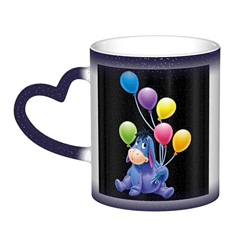 Kaffeetasse für I-Ah Lustige Kaffeetasse mit personalisierter wärmeempfindlicher Tasse, Farbwechselbecher Blau von Lawenp