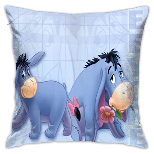 Kissenbezug für I-Aah-Kissenbezug, gemütlicher quadratischer Kissenbezug für Männer, Frauen, Jungen, Mädchen, Heimdekoration, Baumwolle, Leinen, 45,7 x 45,7 cm von Lawenp