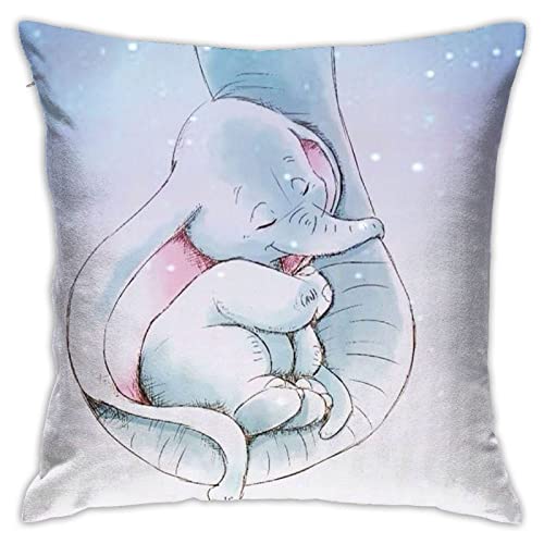 Lawenp Kissenbezug für Dumbo Anime Kissenbezug Damen Herren weicher Kissenbezug für Wohnzimmer Sofa Couch Bett Auto Kissenbezüge Kissenbezug 18×18in von Lawenp