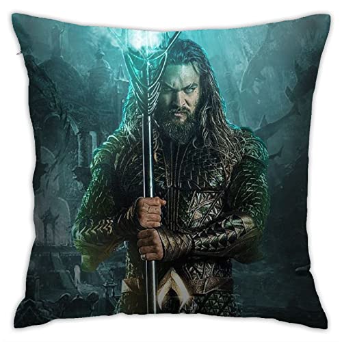 Lawenp Kissenbezug für Jason Momoa, quadratisch, Kissenbezug, Kissenbezug mit verdecktem Reißverschluss, nur Bezug, kein Einsatz, 45,7 x 45,7 cm von Lawenp