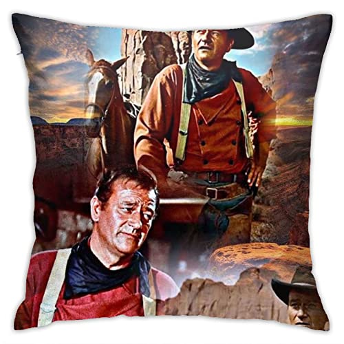 Lawenp Kissenbezug für John Wayne Kissenbezüge, Moderne dekorative quadratische Kissenbezüge für Sofa, Couch, Schlafzimmer, Wohnzimmer, Auto, 45,7 x 45,7 cm von Lawenp