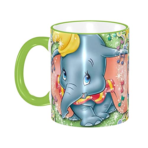 Tasse für Dumbo Kaffeetasse – große Keramik schwarz Kaffeetasse Teetasse 330ml von Lawenp