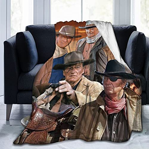 Ultraweiche, Flauschige Decke für John Wayne Überwurf, ultraweiches Flanell-Fleece, ganzjährig, leicht, Wohnzimmer/Schlafzimmer, warme Decke, 60 x 50 Zoll von Lawenp