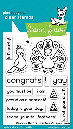 Lawn Fawn, Clear Stamp, Peacock Before 'n afters von Lawn Fawn