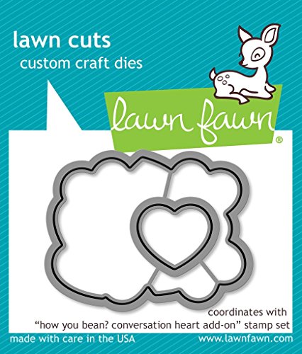 Lawn Fawn Lf1554 How You Bean? Konversation Herz Add-on Custom Craft Stanzformen-Set von Lawn Fawn