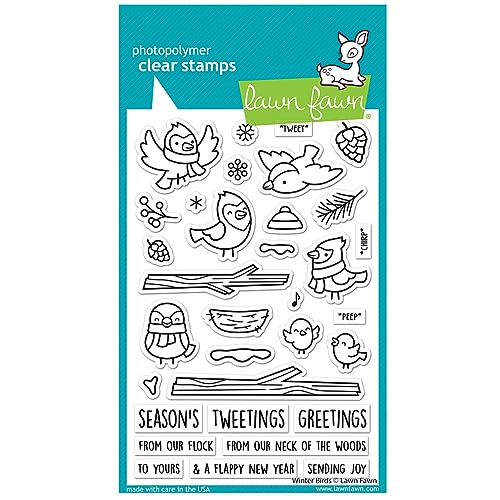 Lawn Fawn Clear Stamp Set-Winter Birds von Lawn Fawn