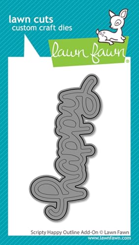 Lawn Fawn LF3813 Scripty Happy Outline Add-On Stand-Alone von Lawn Fawn