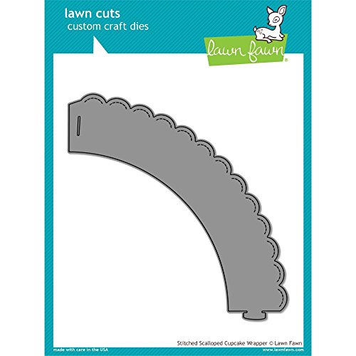 Lawn Fawn - Lawn Cuts Dies - Stitched Scalloped Cupcake Wrapper Dies Lf854 von Lawn Fawn