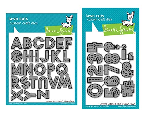 Lawn Fawn Oliver’s Stitched ABC’s and 123’s, Bundle of 2 Items (LF2261, LF2262) von Lawn Fawn