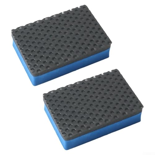 2 Stück Auto Clay Bar Schwamm Pad Werkzeug für Fahrzeugreinigung und Polieren, entfernt Bremsstaub, Blätter und Schmutz, geeignet für Lackglasräder (blau) von Lawnoval