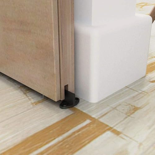 2410-teiliges Scheunentor-Hardware-Kit Bodenführung für Schiebetüren, um Schwingen und reibungslosen Betrieb zu verhindern (10 Stück) von Lawnoval