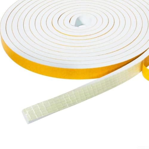 245M Wetterdichtungs-Schaumstoff-Klebeband, effektiver Gummi-Zugluftstopper für Türen und Fenster (12 mm x 10 mm x 2 m) von Lawnoval