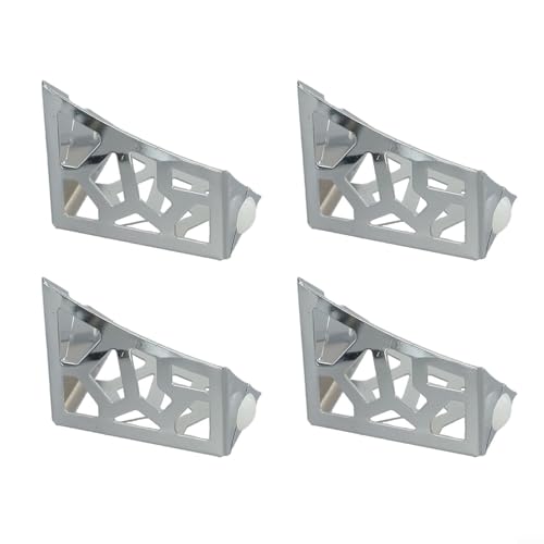 4 Metall-Ersatz-Möbelbeine für Sofa, Schrank, Tisch und andere Möbel, robuste Eisenfüße mit Schrauben, modernes Design für Möbelnachrüstung (Silber 80 mm) von Lawnoval