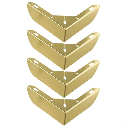 4 x L-förmige Sofa-Füße aus Karbonstahl verbessern Stabilität und Ästhetik (Gold) von Lawnoval