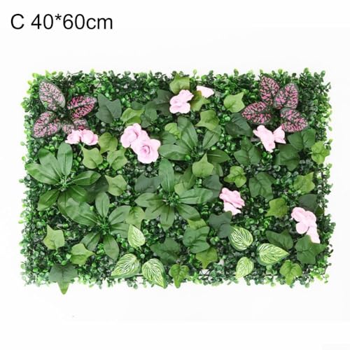 40 x 60 cm Kunststoff-Blumen-Wandpaneele für Privatsphäre und Dekoration im Garten (C) von Lawnoval