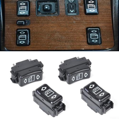 4x Konsole Glas Schalter für Mercedes W124 W126 W201 Teilenummern 1248204510 1248204610 inkl. 2 rechts + 2 links von Lawnoval