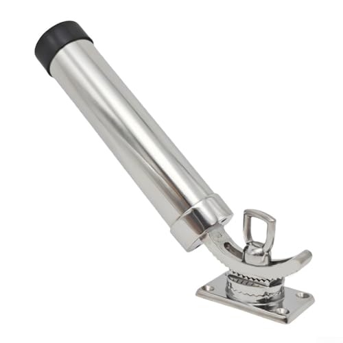 Angelrutenhalter aus Edelstahl mit 360-Grad-Drehung und verstellbarem 90-Grad-Rohr, mit stabiler Deckhalterung und Rutenschutzfutter Angelrutenhalter aus Edelstahl mit 360-Grad-Drehung und verstellbarem 90-Grad-Rohr, mit stabiler Deckhalterung und Rutenschutzfutter von Lawnoval