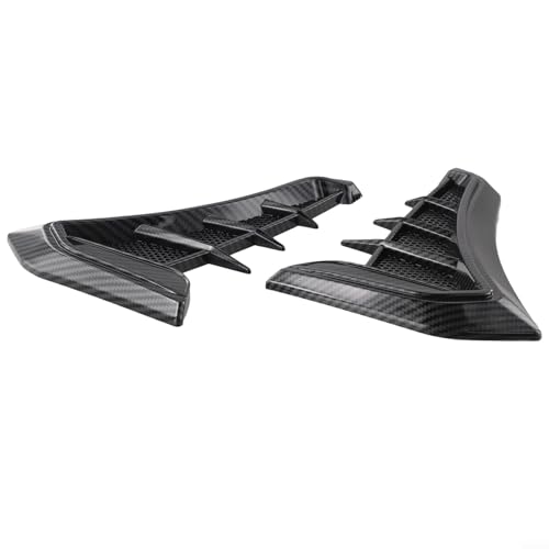 Auto dekorative Luftstromgitter Aufkleber Seitenflügel Design in Carbon Schwarz für individuelle Passform (Kohlefaser) von Lawnoval