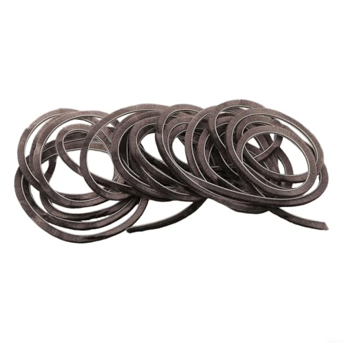 Dichtungsstreifen für Schiebetüren und Flügel, 10 m, haariger Bürstenflor, wind- und staubabweisend, wetterfest, Zugluftstopper (5 mm x 10 mm) von Lawnoval