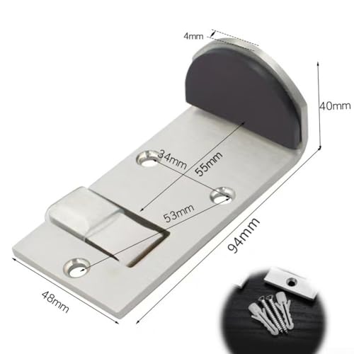 Edelstahl-Türstopper, unverzichtbar zum Schutz von Türen und Wänden in Fast-Food- und Büroräumen (5 cm rechts) von Lawnoval