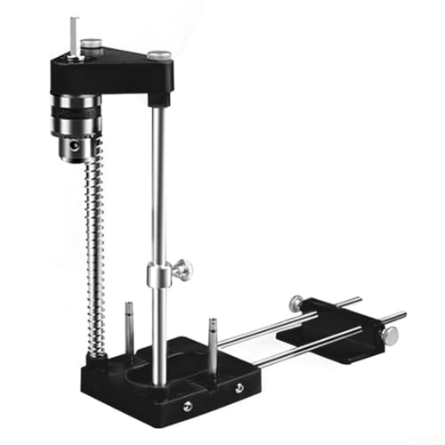 Für Präzisionsbohrpositionierer, tragbares Werkzeug mit flexibler Rückwand für genaue Positionierung in der Holzbearbeitung, kompatibel mit elektrischen Bohrmaschinen (schwarz) von Lawnoval