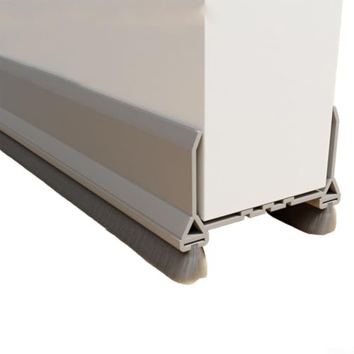 Haushaltstürdichtungsstreifen mit flexiblem PVC und Filz zur Geräuschreduzierung, Staubschutz und Wetterschutz, einfach anzupassen Länge (grau) von Lawnoval