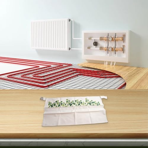 Heizungs-Staubschutz aus Leinen für Heizkörper, schmutzabweisendes Material, entworfen, um Wände vor Ruß zu schützen und die Raumästhetik zu erhalten (80 cm) von Lawnoval