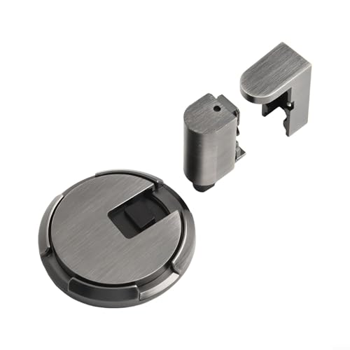 Kein verstellbarer Türstopper, innovatives Design aus Zinklegierung, sorgt für einen leisen Betrieb und sichert Türen an Ort und Stelle (grau) von Lawnoval