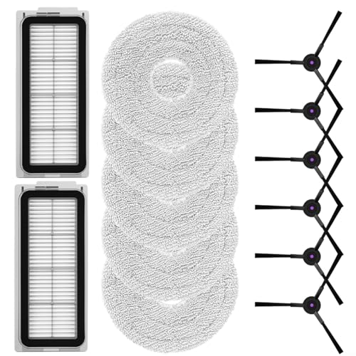 Lawnoval Für JONR für P20 PRO für T5 PRO Roboter-Staubsaugerteile-Kit Seitenbürsten, HEPA-Filter, Wischmopp-Pads, Reinigungszubehör-Set für Heimbodenpflege Lawnoval Für JONR für P20 PRO für T5 PRO Roboter-Staubsaugerteile-Kit Seitenbürsten, HEPA-Filter, Wischmopp-Pads, Reinigungszubehör-Set für Heimbodenpflege von Lawnoval