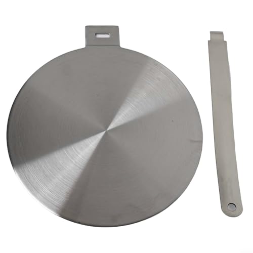Lawnoval Induktionskochfeld-Wärmeverteilerplatte, Edelstahl-Wärmeverteiler-Adapter, mehrere Größen für effiziente Wärmeübertragung (20 cm) von Lawnoval