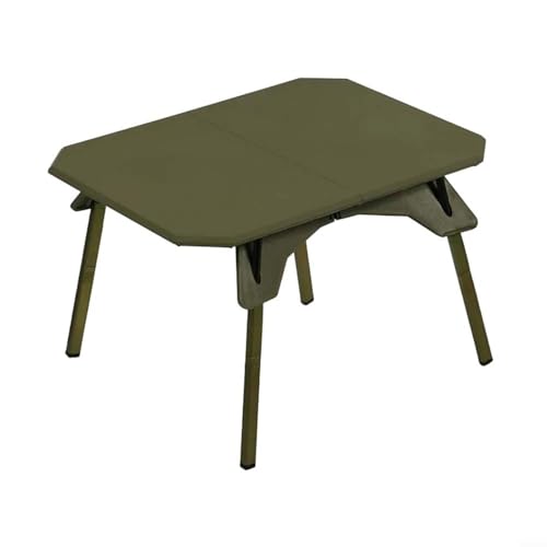 Lawnoval Leichter Aluminium-Klapptisch mit zwei Höhenoptionen, tragbarer Beistelltisch für Innen- und Außenbereich, Camping, Strandaktivitäten, einfache Lagerung (grün) von Lawnoval