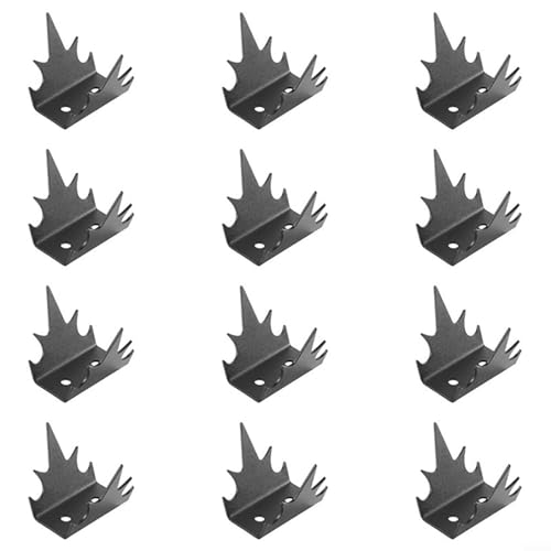 Lawnoval Metallzaun-Spikes, 12 Stück, Anti-Kletter-Sicherheits-Abschreckung mit rostbeständiger Beschichtung und Schrauben, für Garten und Haus, Zaunschutz, Schwarz Lawnoval Metallzaun-Spikes, 12 Stück, Anti-Kletter-Sicherheits-Abschreckung mit rostbeständiger Beschichtung und Schrauben, für Garten und Haus, Zaunschutz, Schwarz von Lawnoval