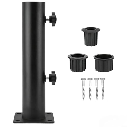 Lawnoval Robustes Eisen-Schirmständer-Set, Metall-Sonnenschirmständer mit 32 mm, 39 mm, 49 mm Stoppern, windabweisend, Gartenzubehör (durch Typ 1) von Lawnoval